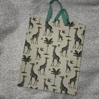 Gift Bag - Bee, Flamingo & Giraffe Print