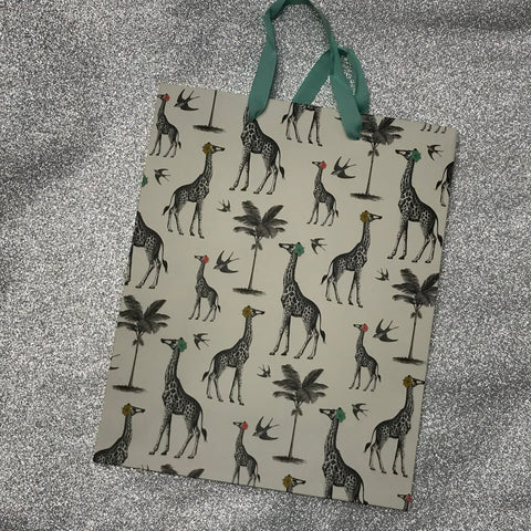 Gift Bag - Bee, Flamingo & Giraffe Print