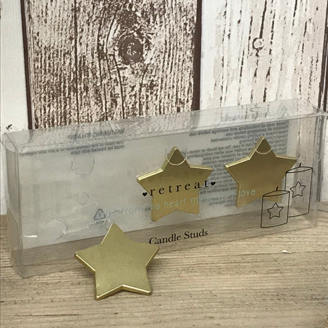 Retreat Star Candle Pin Set Of 3 - Gold Coloured