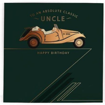 Uncle Classic Car Birthday Card