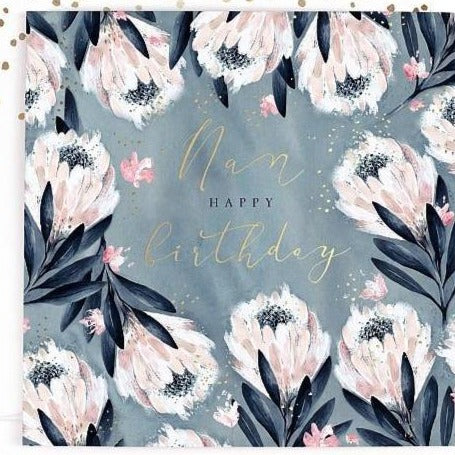Nan Flower Birthday Card