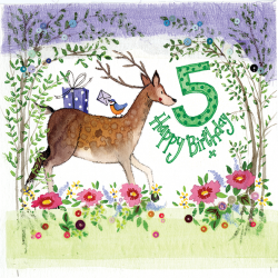 5th Birthday Deer Card