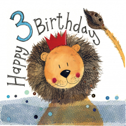 3rd Birthday Lion Card
