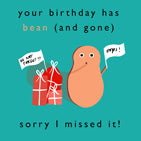 Belated Birthday Bean Card